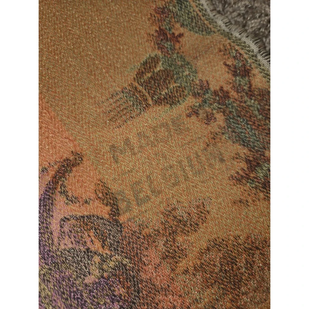 Vintage Belgian Jacquard Wall Tapestry Venetian Masquerade Scene 53x18